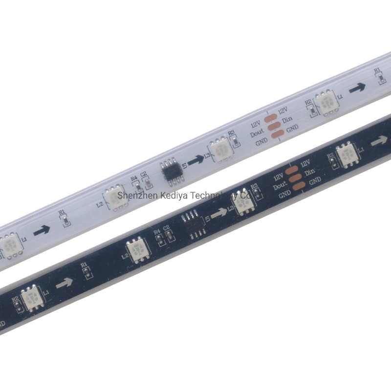 High Brightness Dream Color 5050 RGB Pixel Luces LED 30 LEDs/M Addressable Built in IC Ws2811 DC 12V Digital LED Strip Light