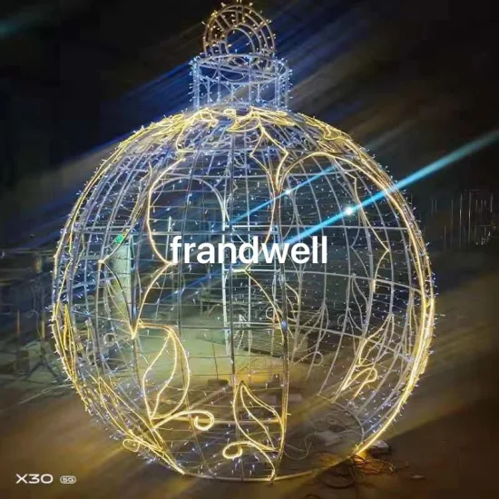 Neue Ankunft Weihnachtsdekoration LED 3D Riesenbogen Ball Straßenmotiv Licht